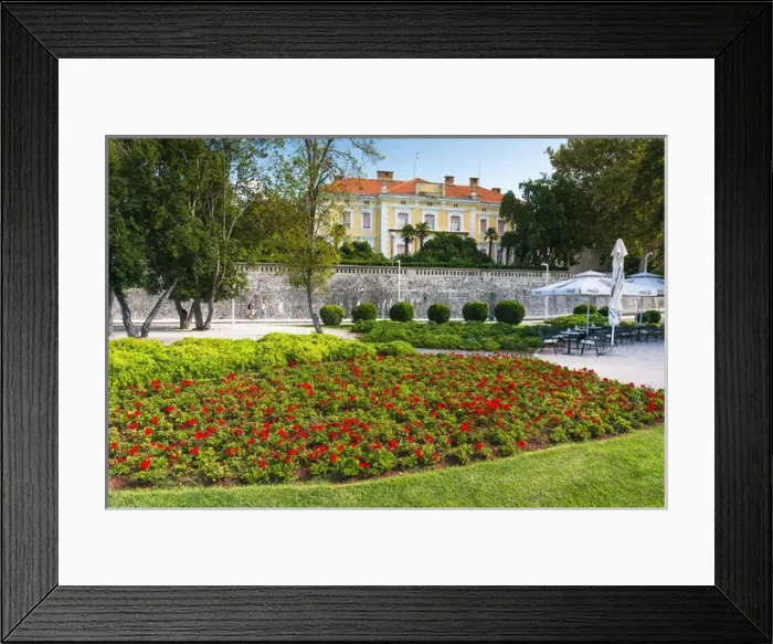 Framed Print : Estate and flowers on the promenade, Old Town Zadar, Dalmatian Coast, Croatia Framed Print : Estate and flowers on the promenade, Old Town Zadar, Dalmatian Coast, Croatia