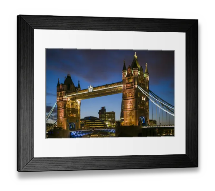 Framed Print : England, London, Tower Bridge, dusk Framed Print : England, London, Tower Bridge, dusk