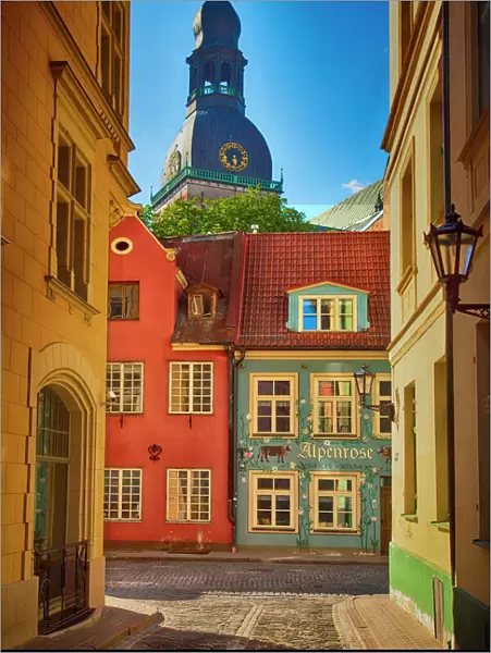 Europe, Estonia, Tallinn. A street in the old town