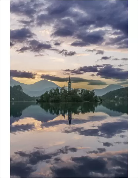 Slovenia, Bled, Lake Bled Dawn
