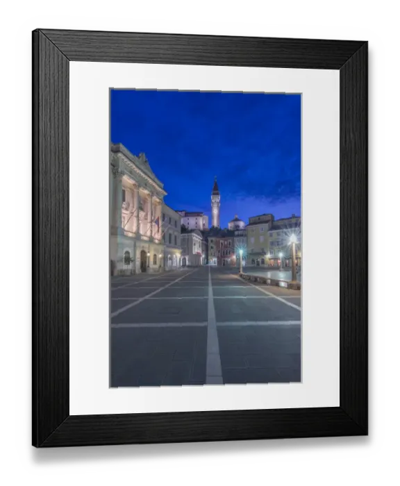 Framed Print : Slovenia, Piran, Tartini Square at Dawn Framed Print : Slovenia, Piran, Tartini Square at Dawn