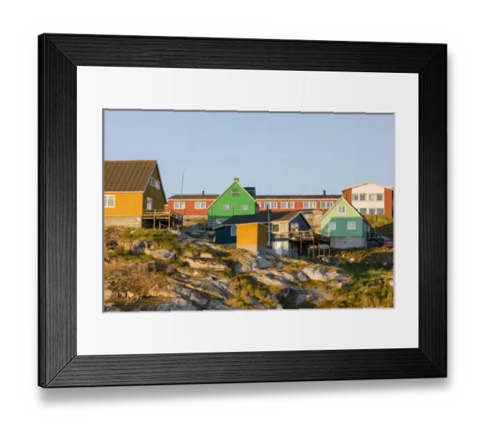 Framed Print : RF. Home buildings Ilulissat. Greenland Framed Print : RF. Home buildings Ilulissat. Greenland
