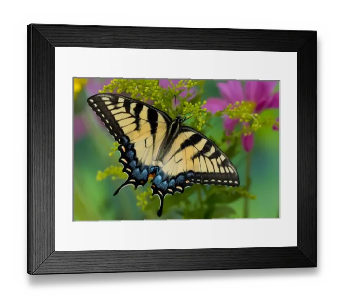 Framed Print : Eastern Tiger Swallowtail Butterfly, Papilio glaucus