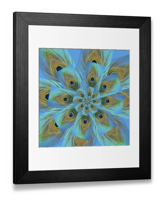 Framed Print : Male Peacock tail feather design Framed Print : Male Peacock tail feather design