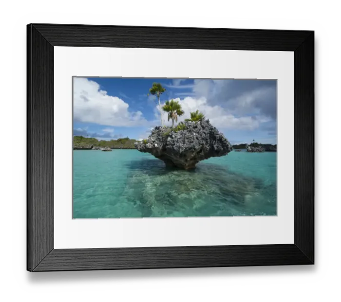 Framed Print : Fiji, Southern Lau Group, Island of Fulanga. Scenic lagoon located inside volcanic caldera