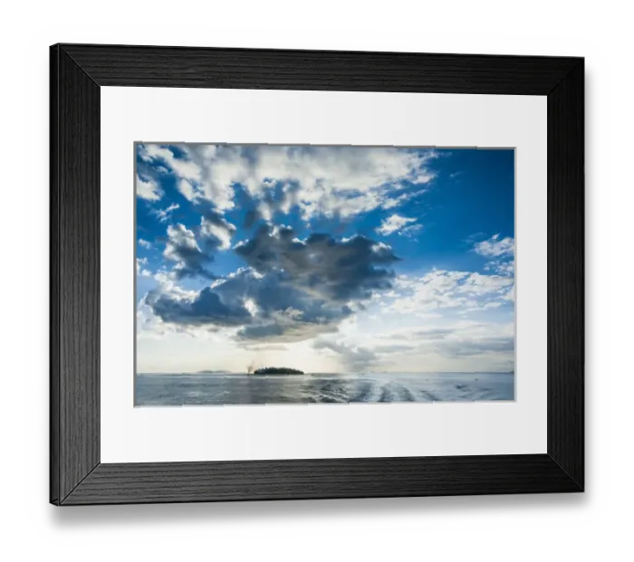 Framed Print : Dramatic clouds at sunset over the Mamanucas islands, Fiji, South Pacific Framed Print : Dramatic clouds at sunset over the Mamanucas islands, Fiji, South Pacific