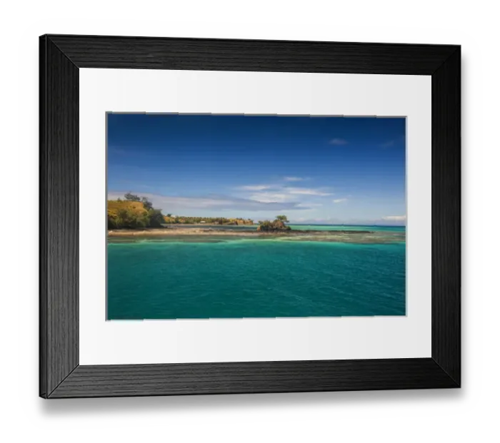 Framed Print : The turquoise waters of the blue lagoon, Yasawas, Fiji, South Pacific