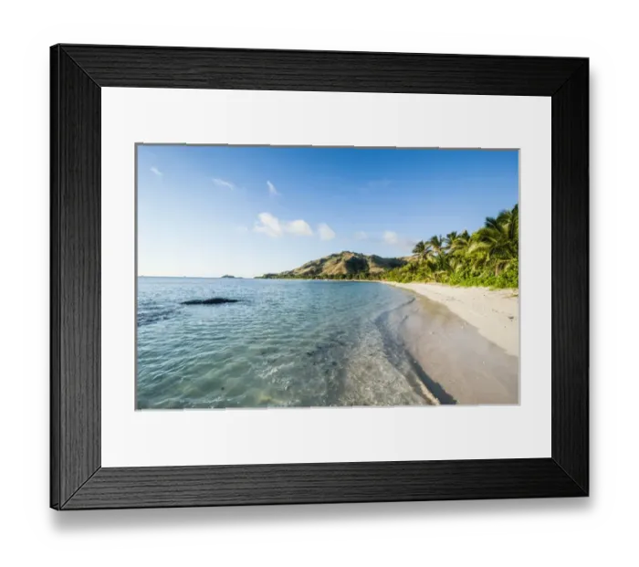 Framed Print : White sandy beach, Oarsman Bay, Yasawas, Fiji, South Pacific Framed Print : White sandy beach, Oarsman Bay, Yasawas, Fiji, South Pacific