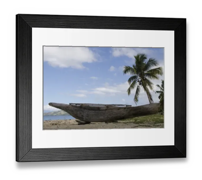Framed Print : Outrigger fishing canoe, Kioa Island, Fiji. South Pacific Framed Print : Outrigger fishing canoe, Kioa Island, Fiji. South Pacific