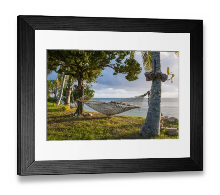 Framed Print : Hammock on a beach in Haa'apai, Haapai, islands, Tonga, South Pacific Framed Print : Hammock on a beach in Haa'apai, Haapai, islands, Tonga, South Pacific