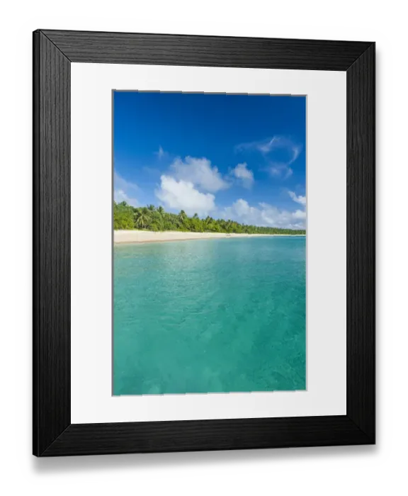 Framed Print : Palm fringed white sand beach in Haa'apai, Haapai, islands, Tonga, South Pacific Framed Print : Palm fringed white sand beach in Haa'apai, Haapai, islands, Tonga, South Pacific