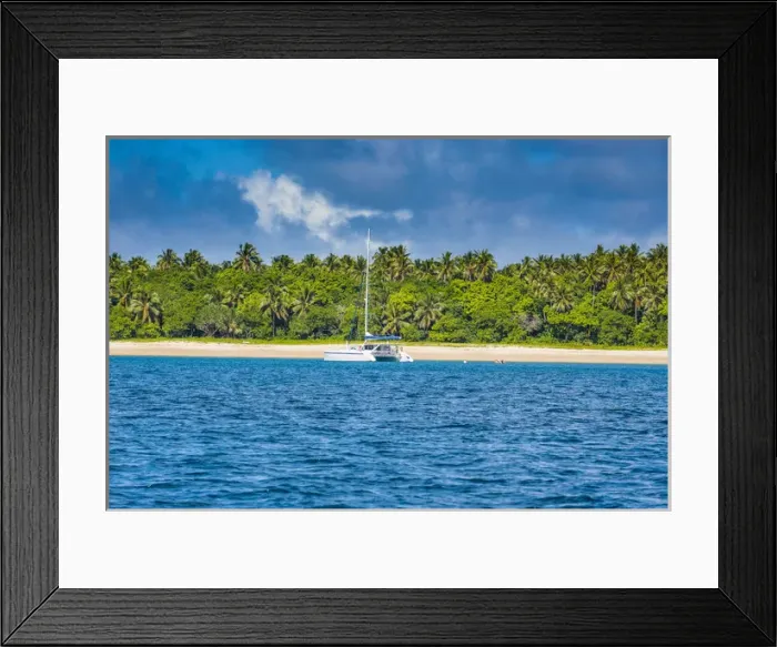 Framed Print : Sailing boat anchoring on the white sand beach of Haa'apai, Haapai, islands, Tonga Framed Print : Sailing boat anchoring on the white sand beach of Haa'apai, Haapai, islands, Tonga