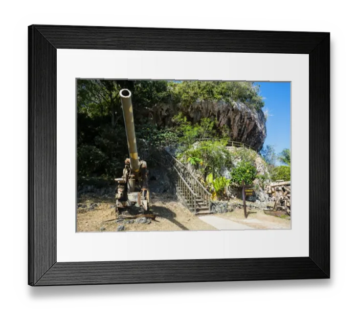 Framed Print : Last Japanese Command Post from WW II, Saipan, Northern Marianas, Central Pacific