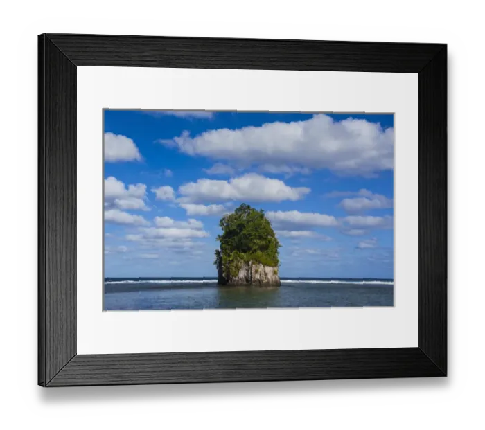 Framed Print : Single rock at coconut point in Tutuila island, American Samoa, South Pacific Framed Print : Single rock at coconut point in Tutuila island, American Samoa, South Pacific