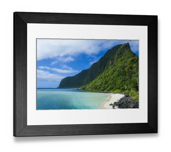 Framed Print : Turqoise water and white sand beach at Ofu Island, Manua'a island group, American Samoa Framed Print : Turqoise water and white sand beach at Ofu Island, Manua'a island group, American Samoa