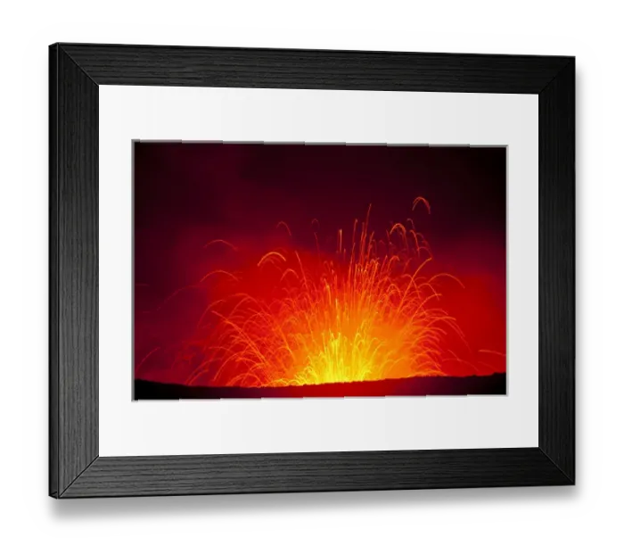 Framed Print : Volcano eruptions at the Volcano Yasur, Island of Tanna, Vanuatu, South Pacific