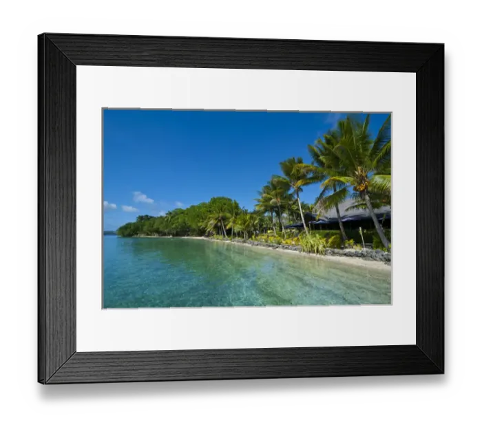 Framed Print : Beach at the Aore islet before the Island of Espiritu Santo, Vanuatu, South Pacific