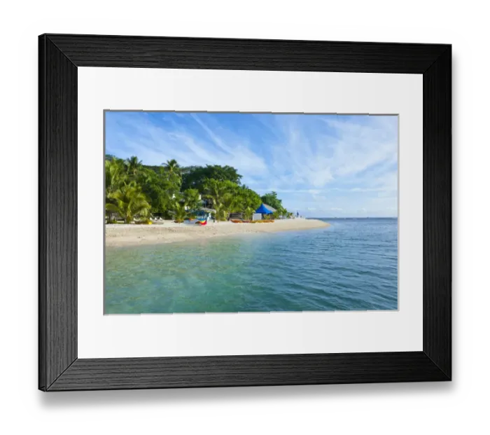 Framed Print : White sand beach at Hideaway island near Port Vila, Island of Efate, Vanuatu, South Framed Print : White sand beach at Hideaway island near Port Vila, Island of Efate, Vanuatu, South