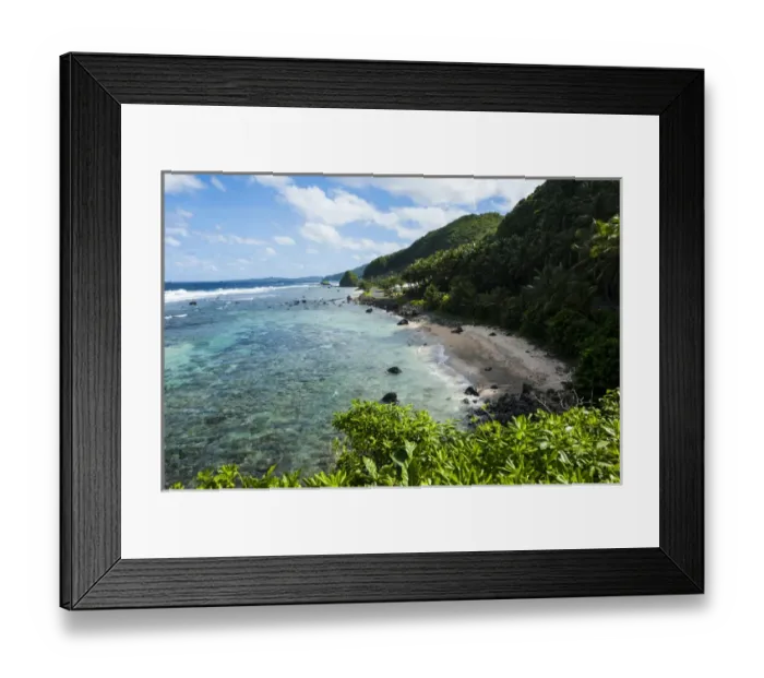 Framed Print : East Coast of Tutuila island, American Samoa, South Pacific Framed Print : East Coast of Tutuila island, American Samoa, South Pacific