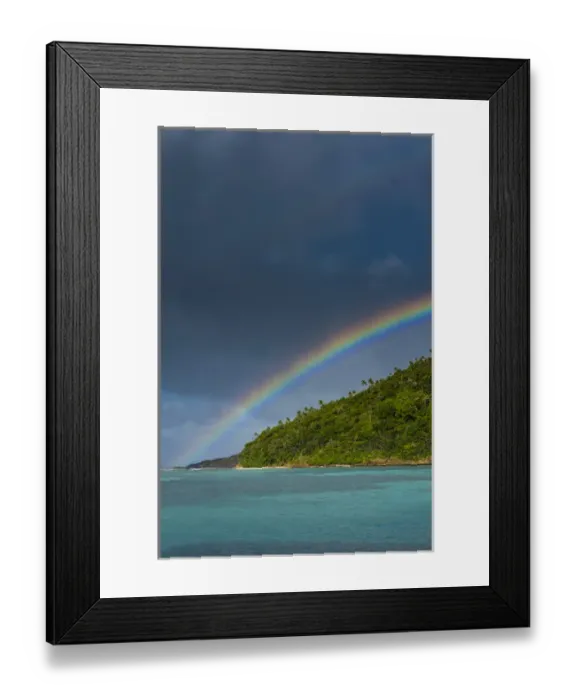 Framed Print : Incredble Rainbow over an islet of Ofu Island, Manua'a island group, American Samoa Framed Print : Incredble Rainbow over an islet of Ofu Island, Manua'a island group, American Samoa