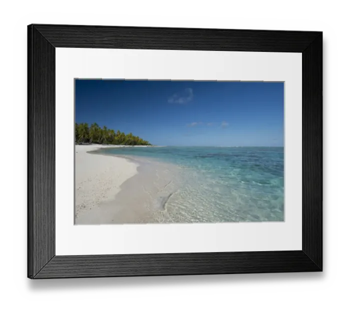 Framed Print : Cook Islands. Palmerston Island, a classic atoll, discovered by Captain Cook in 1774