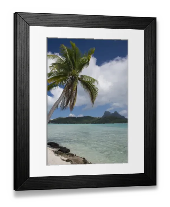 Framed Print : French Polynesia, Society Islands, Leeward Islands, Bora Bora