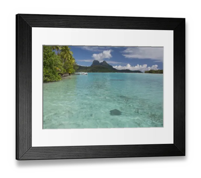 Framed Print : French Polynesia, Society Islands, Leeward Islands, Bora Bora
