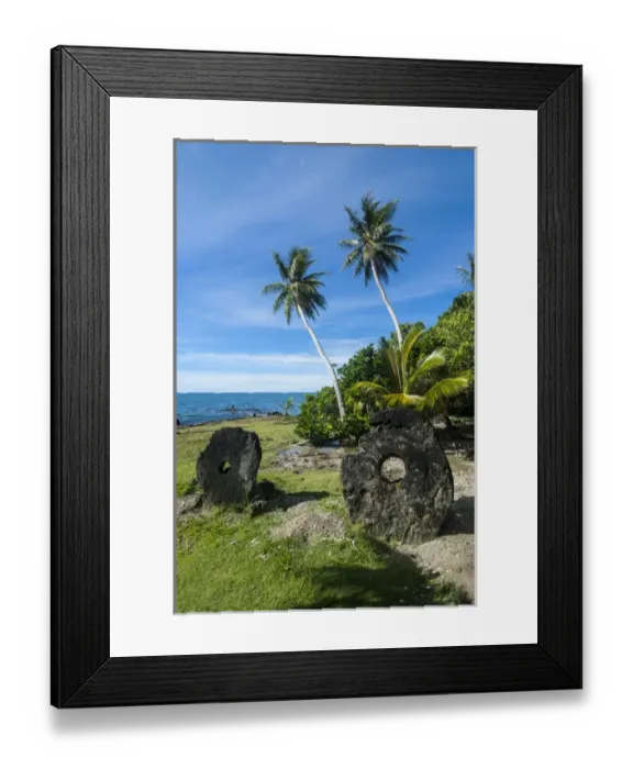 Framed Print : Stone money on the island of Yap, Micronesia Framed Print : Stone money on the island of Yap, Micronesia