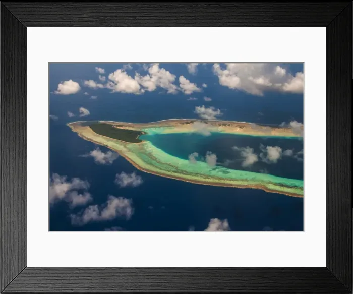 Framed Print : Aerial of the very beautiful Ant Atoll, Pohnpei, Micronesia