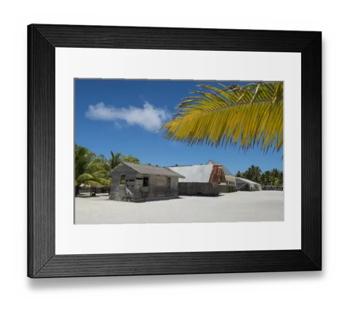 Framed Print : Cook Islands. Palmerston Island. Current population of 62 people, who own the island