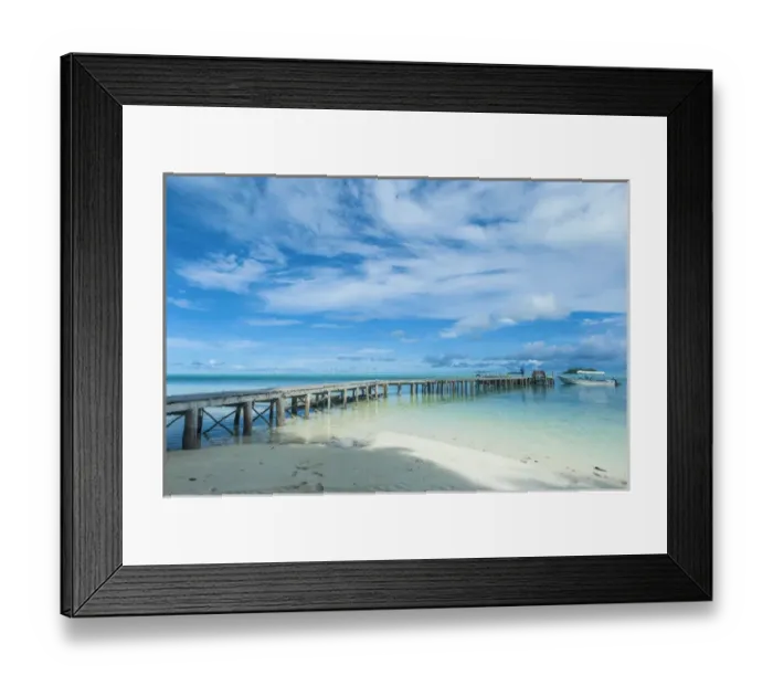 Framed Print : Boat pier on Carp island, one of the Rock islands, Palau, Central Pacific Framed Print : Boat pier on Carp island, one of the Rock islands, Palau, Central Pacific