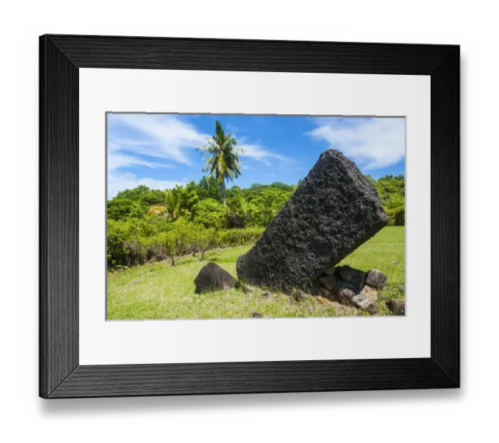 Framed Print : Basalt monoliths known as Badrulchau, Island of Babeldoab, Palau, Central Pacific