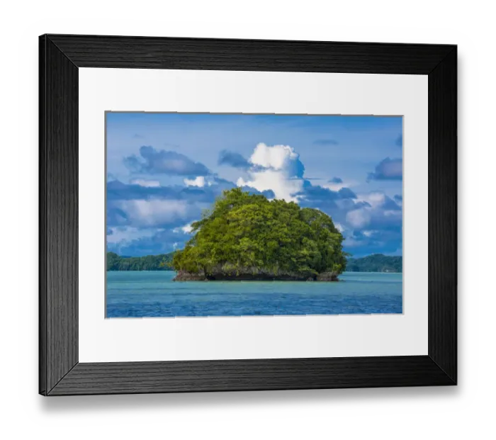 Framed Print : Little rock islet in the famous Rock islands, Palau, Central Pacific Framed Print : Little rock islet in the famous Rock islands, Palau, Central Pacific