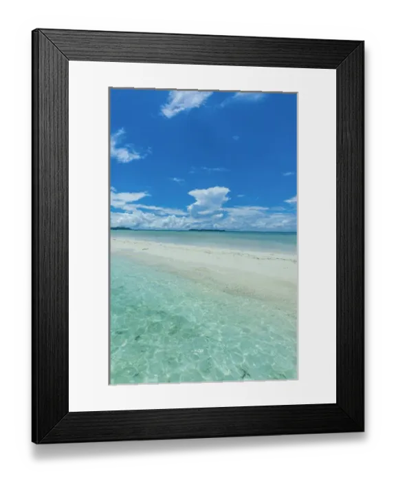Framed Print : Little sand strip appearing in Low tide at the Rock islands, Palau, Central Pacific Framed Print : Little sand strip appearing in Low tide at the Rock islands, Palau, Central Pacific