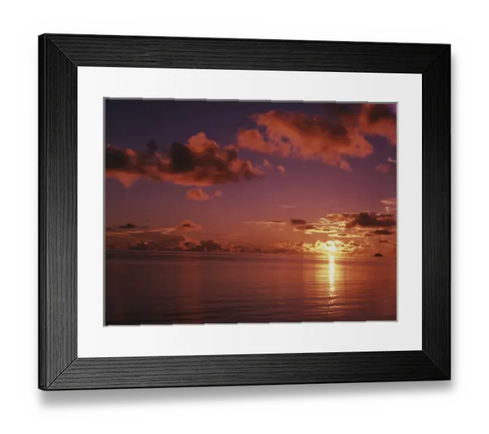 Framed Print : Micronesia, Palau, Koror, View of sea during sunset Framed Print : Micronesia, Palau, Koror, View of sea during sunset