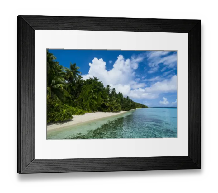 Framed Print : Paradise white sand beach in turquoise water in the Ant Atoll, Pohnpei, Micronesia Framed Print : Paradise white sand beach in turquoise water in the Ant Atoll, Pohnpei, Micronesia
