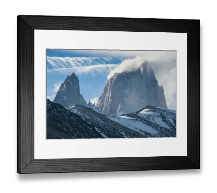 Framed Print : Mount Fitzroy, Unesco world heritage sight El Chalten, Argentina, South America Framed Print : Mount Fitzroy, Unesco world heritage sight El Chalten, Argentina, South America