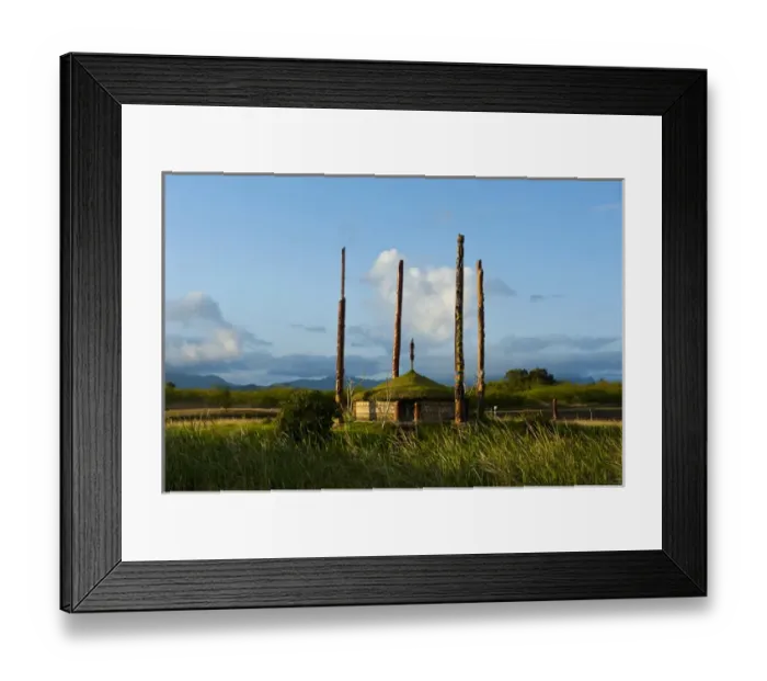 Framed Print : Traditional hut with piles on the west coast of Grand Terre, New Caledonia, Melanesia Framed Print : Traditional hut with piles on the west coast of Grand Terre, New Caledonia, Melanesia