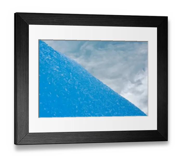 Framed Print : Detail of Perito Moreno Glacier with clouds in background, Patagonia, Argentina