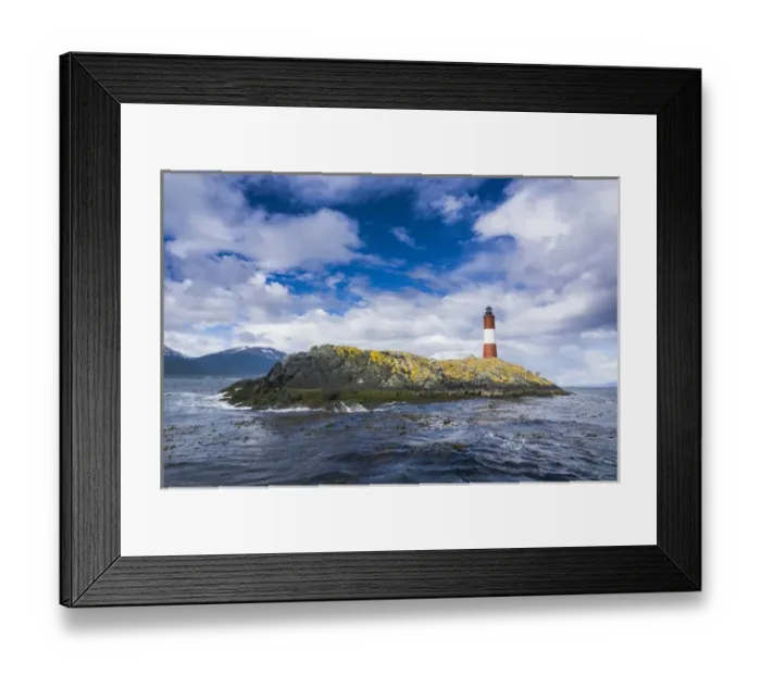 Framed Print : Lighthouse on the an Island in the Beagle channel, Ushuaia, Tierra del Fuego, Argentina Framed Print : Lighthouse on the an Island in the Beagle channel, Ushuaia, Tierra del Fuego, Argentina