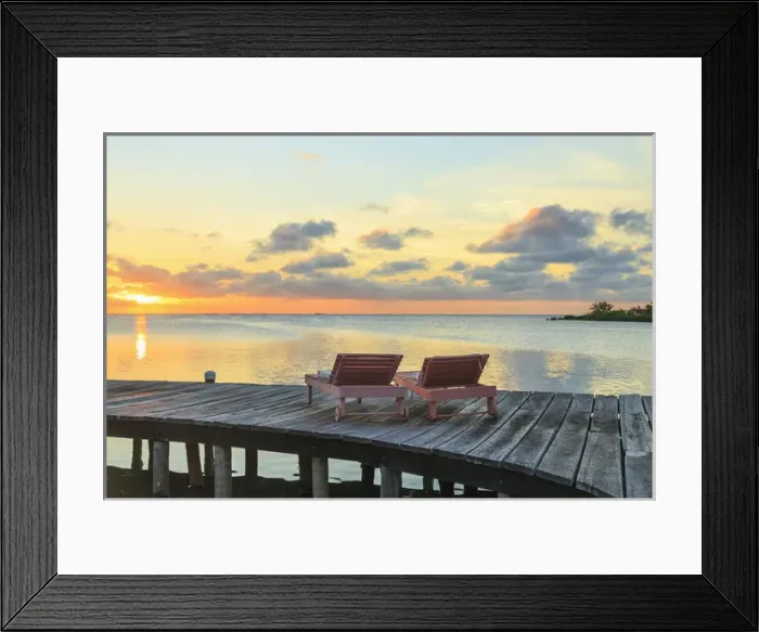 Framed Print : PR, Saint Georges Caye Resort, Belize, Central America