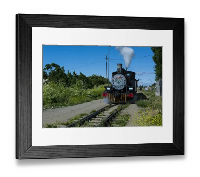 Framed Print : La Trochita the Old Patagonian Express between Esquel and El Maiten in Chubut Province