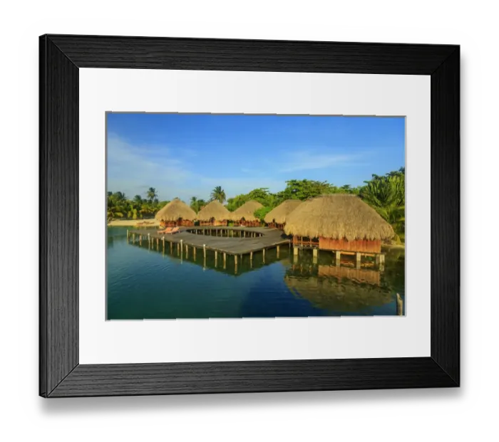 Framed Print : PR, Saint Georges Caye Resort, Belize, Central America