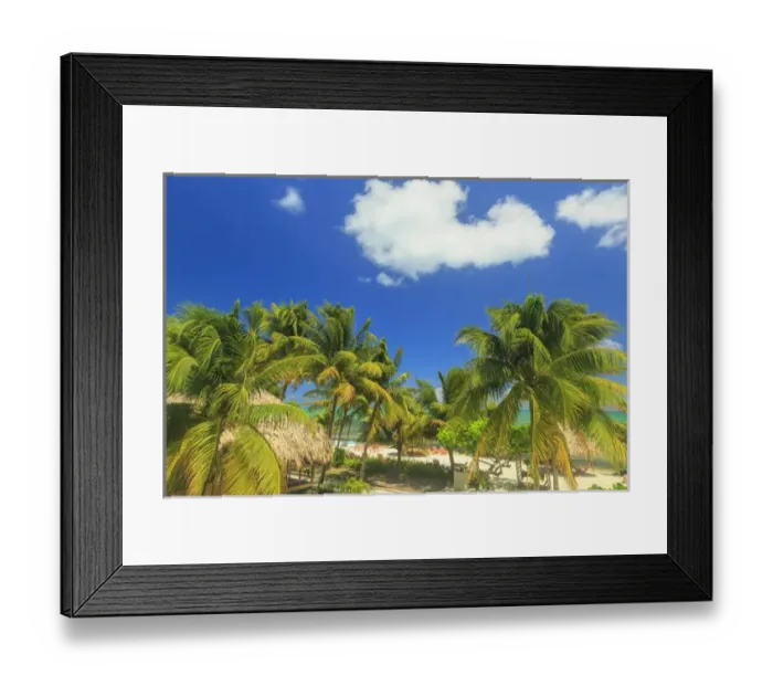 Framed Print : PR, Saint Georges Caye Resort, Belize, Central America