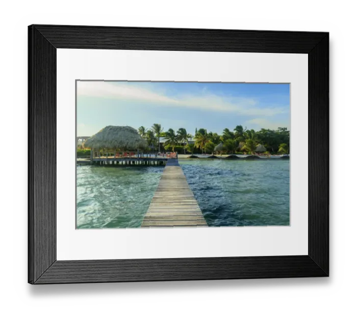 Framed Print : PR, Saint Georges Caye Resort, Belize, Central America