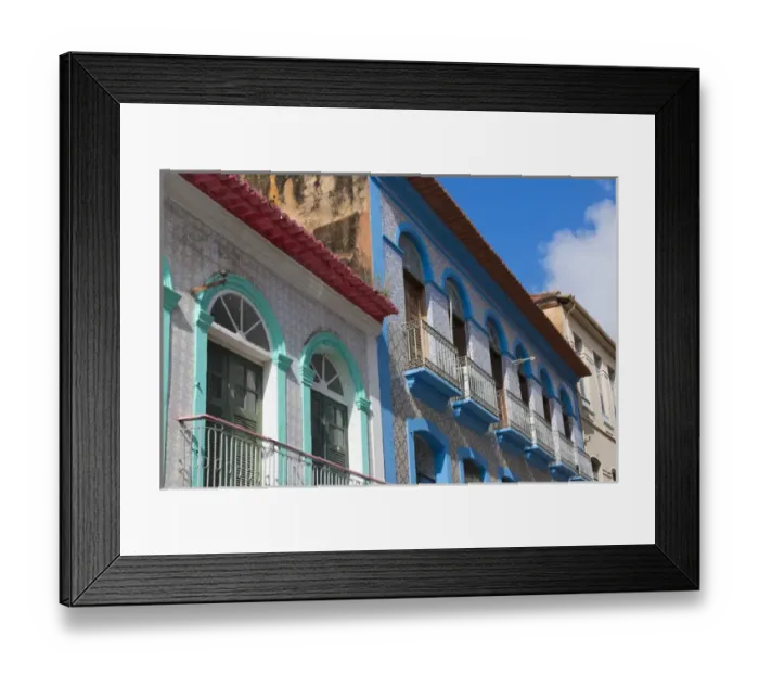 Framed Print : Buildings in historic center of Sao Luis (UNESCO World Heritage site), Maranhao State Framed Print : Buildings in historic center of Sao Luis (UNESCO World Heritage site), Maranhao State