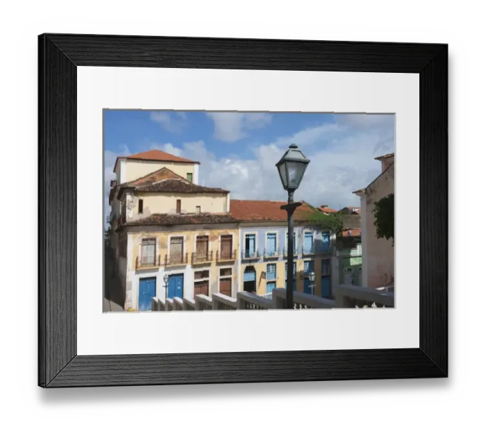 Framed Print : Buildings in historic center of Sao Luis (UNESCO World Heritage site), Maranhao State Framed Print : Buildings in historic center of Sao Luis (UNESCO World Heritage site), Maranhao State