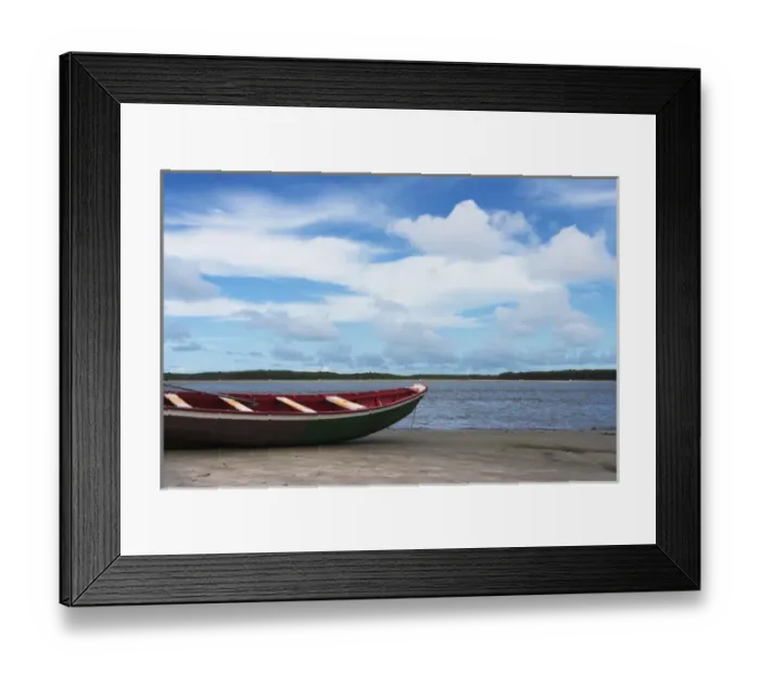 Framed Print : Boat on the beach along the Preguicas River, Atins, Maranhao State, Brazil Framed Print : Boat on the beach along the Preguicas River, Atins, Maranhao State, Brazil