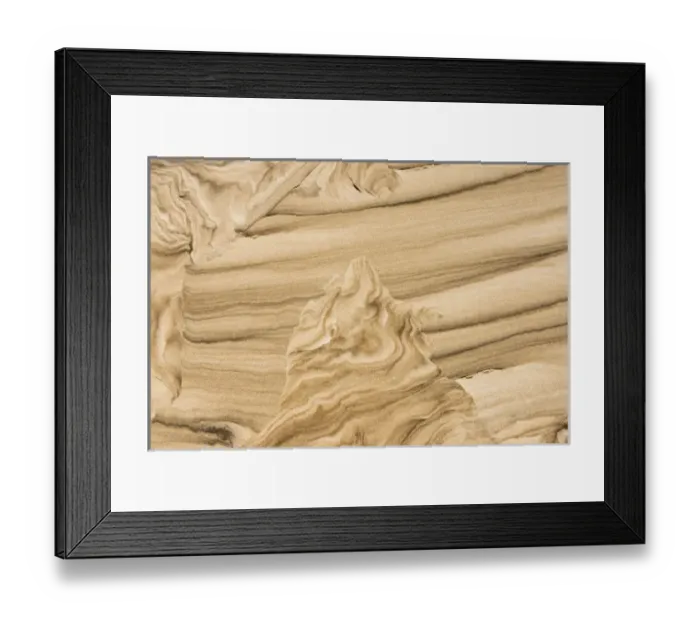 Framed Print : Pattern washed out by rain on sand dune resembling painting, Lencois Maranheinses National Park