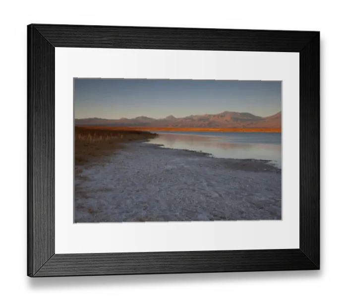 Framed Print : A short drive from San Pedro de Atacama is the Cejar Salt Lake with the Cordillerta Framed Print : A short drive from San Pedro de Atacama is the Cejar Salt Lake with the Cordillerta